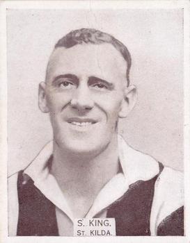 1933 Wills's Victorian Footballers (Large) #45 Stuart King Front